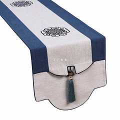 A5L棉麻新中式復古桌旗布藝電視櫃茶几餐桌桌布風禪意茶席