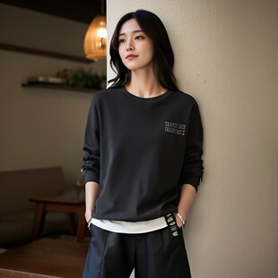 chubby girl fake two-piece letter sweater women's 2025 spring new plus fat increase plus size women's wholesale jacket coat