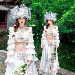 影楼拍照苗疆少女新款苗族服装摄影套装云南民族丽江大理写真旅拍
