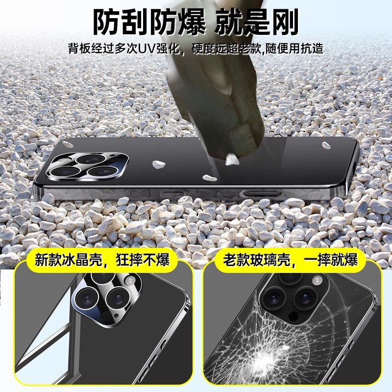 [ミラーガラス] Apple 16promax 携帯電話ケース iPhone15 レンズオールインクルーシブ落下防止保護カバーに適しています。|undefined