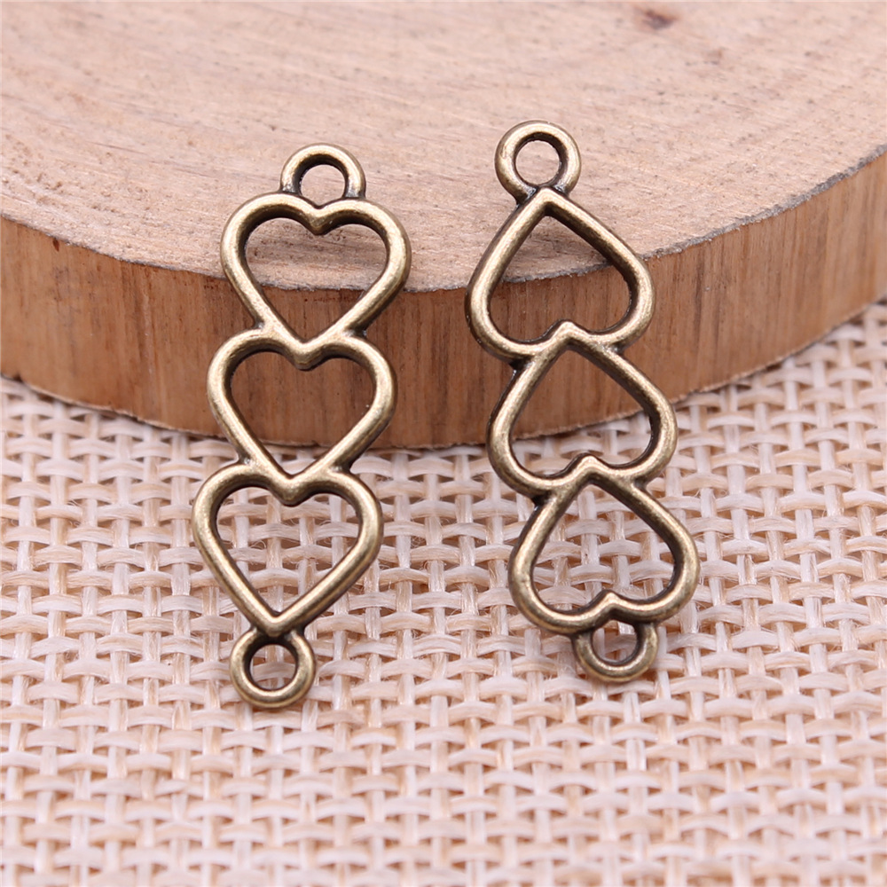 1 Piece Alloy Heart Shape Connector Retro display picture 9