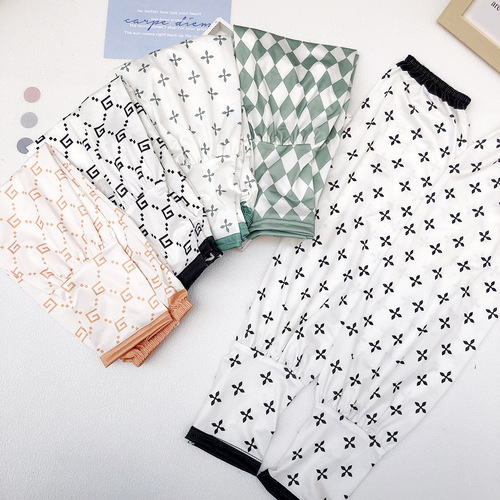 Hollywood celebrity-inspired loose ice sleeves for women, summer UV protection, slimming ice silk sleeve covers, plus-size UV-blocking lantern sleeves