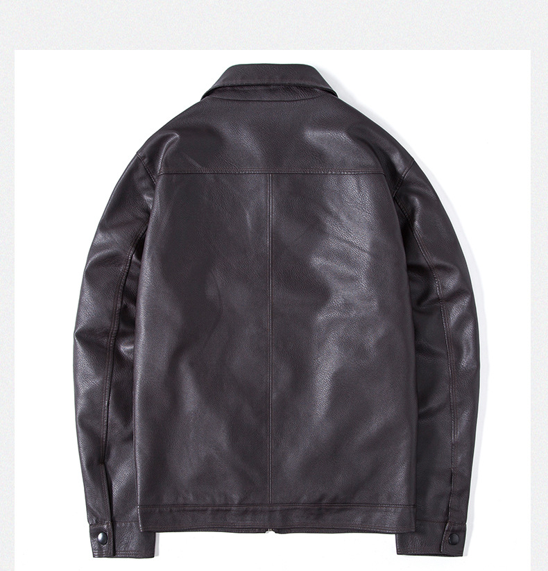 Men's Leather Jacket Motorcycle Style Pu Leather Coat Autumn_voghion.com