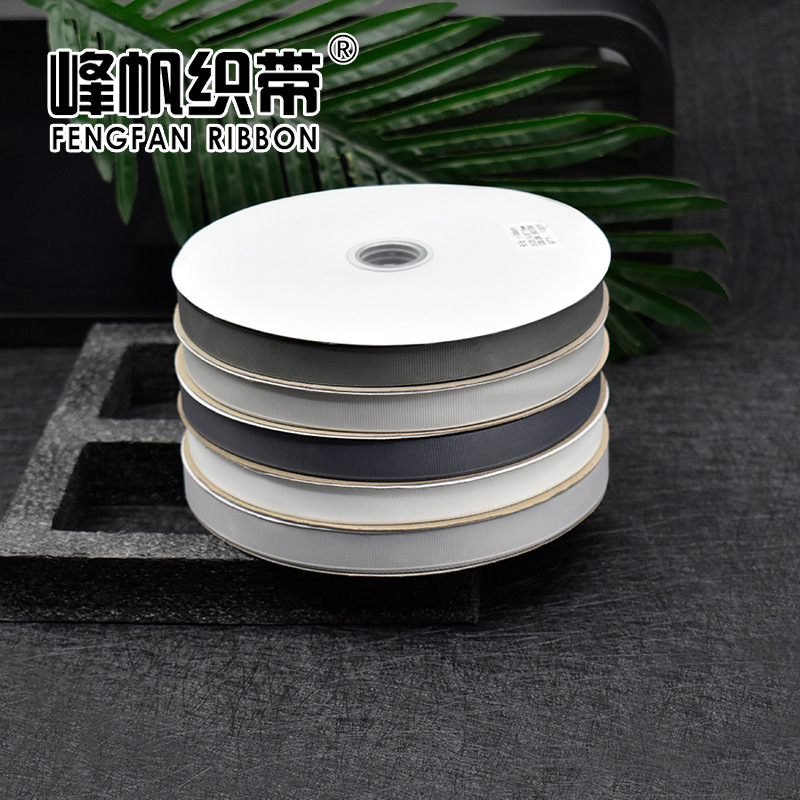 Wholesale 1.5cm Ribbed Ribbon Fresh Flower Cake Box Packaging Ribbon Home Textiles Four-Piece Set Tying Fabric Ribbon Color Ribbon
