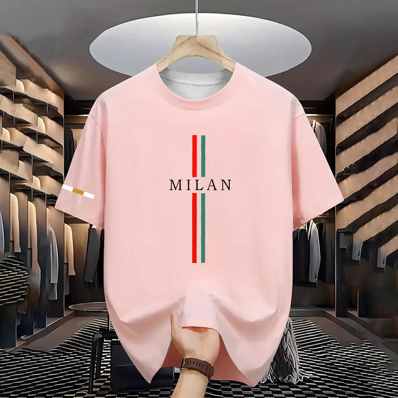 2025 クロスボーダー Tシャツヨーロッパとアメリカの夏の新しい ins3DT シャツメンズハイエンドトレンディカジュアルベーシック半袖|undefined