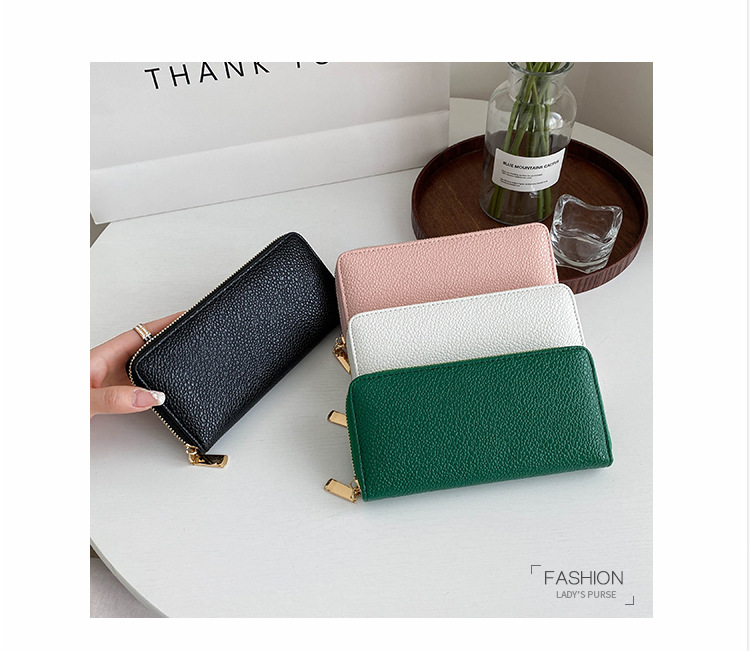 Women's Solid Color Pu Leather Zipper Wallets display picture 4