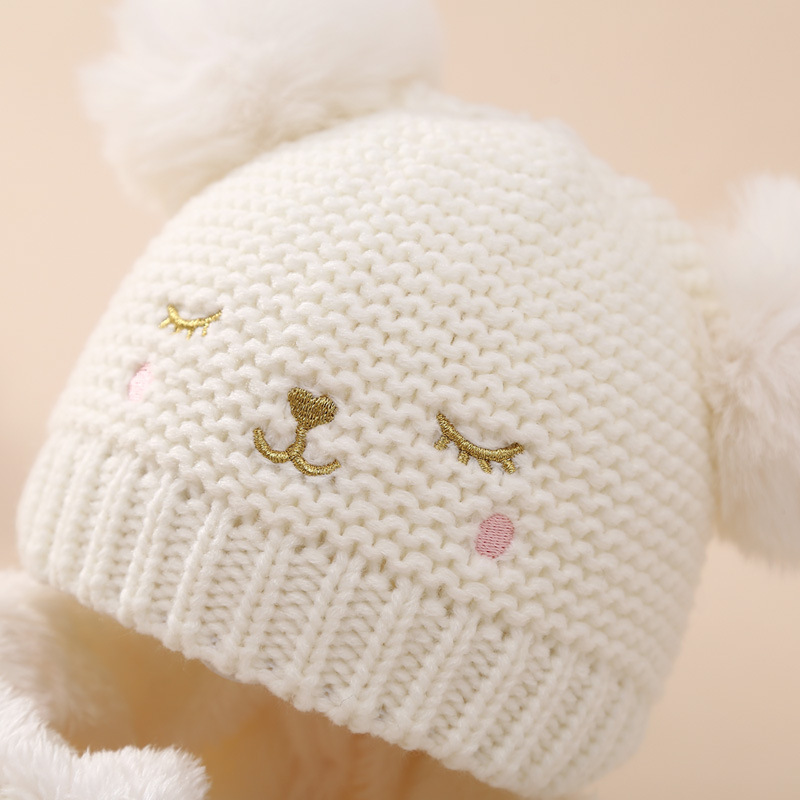 Kid's Cute Solid Color Wool Cap display picture 4