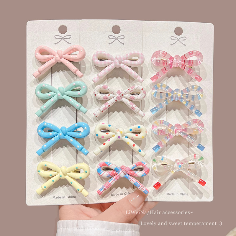 Korean Style Hairpin Simple Polka Dot Pink Bow Duckbill Ins Bangs Versatile Kidsren's Niche Headwear Hairpin Korean Style Hairpin Simple Polka Dot Pink Bow Duckbill Ins Bangs Versatile Kidsren's Niche Headwear Hairpin