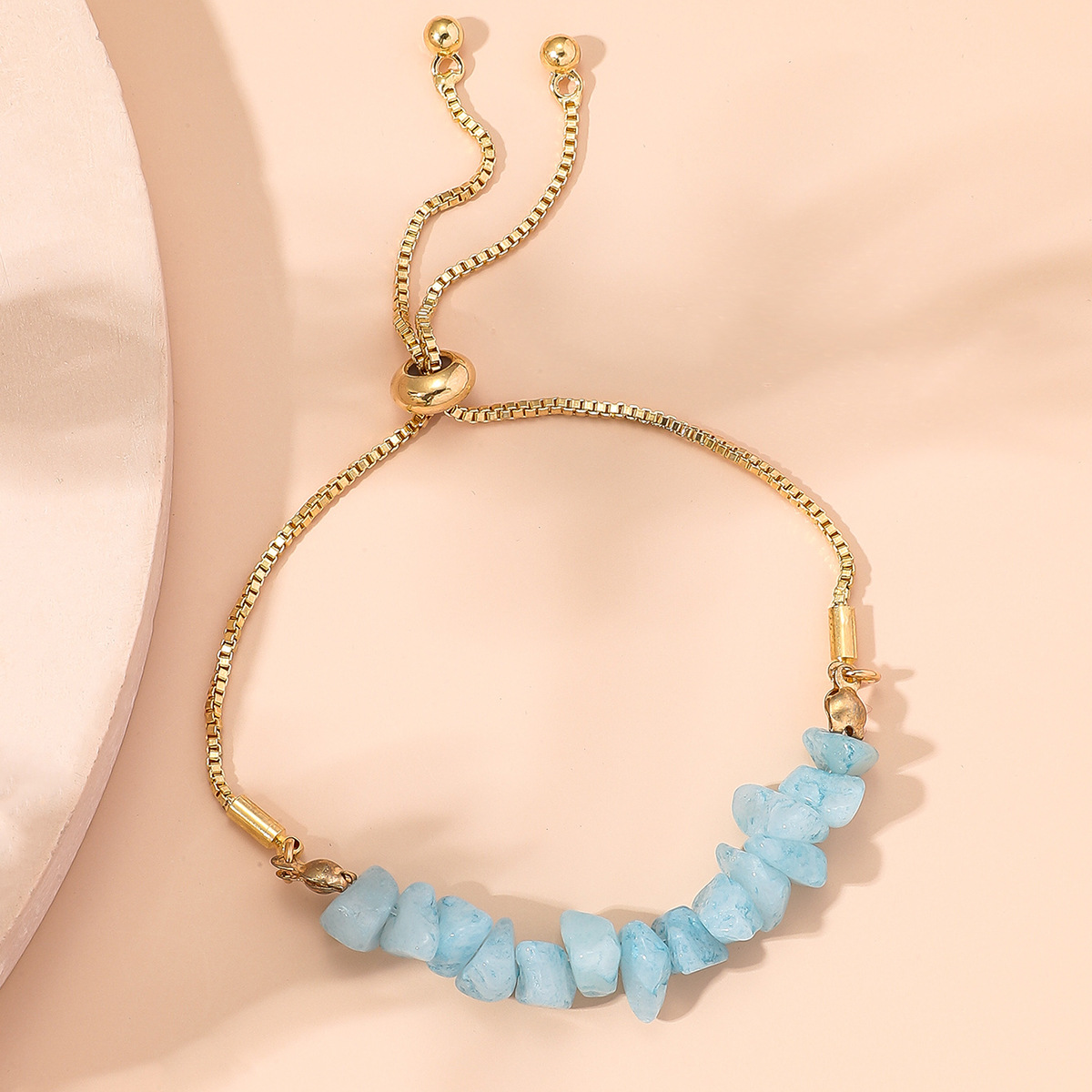1 Piece Quantity Daily Occasion Wholesale Jewelry Retro Ethnic Style Irregular Alloy Gravel Bracelets