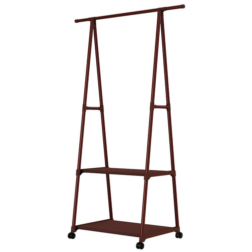 Simple clothes rack floor-standing hanger bedroom wardrobe hanger clothes storage rack double-bar shelving cabinet