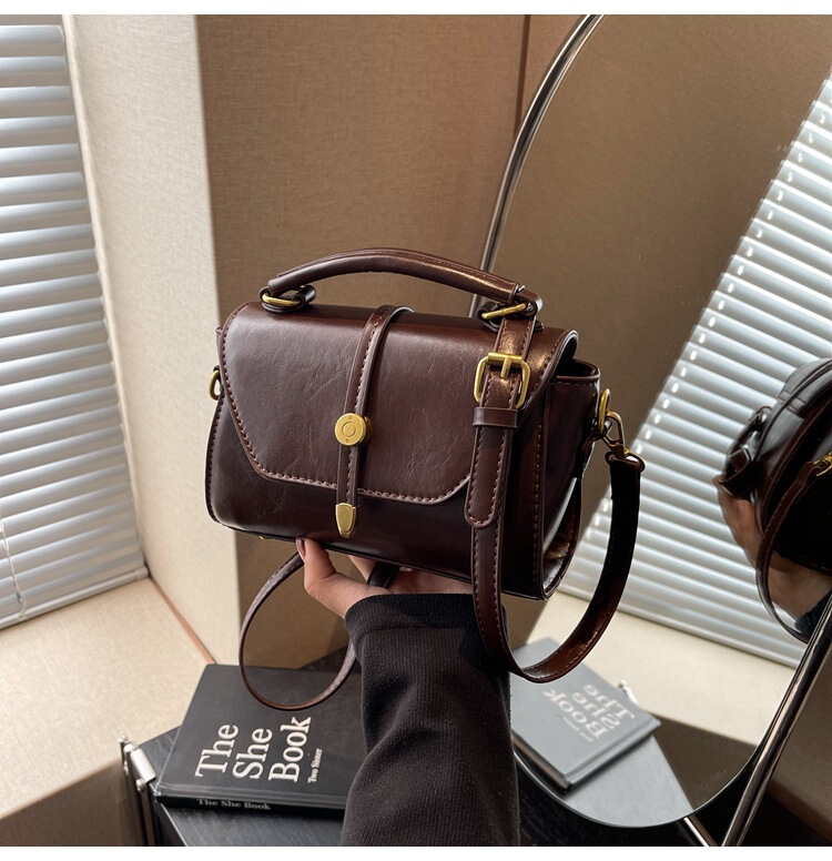 女性用ニッチレトロバッグ 2025 新しいトレンディな小さなスクエアバッグ、ファッショナブルなポータブル多用途クロスボディバッグ、マルチコンパートメントショルダーバッグ|undefined