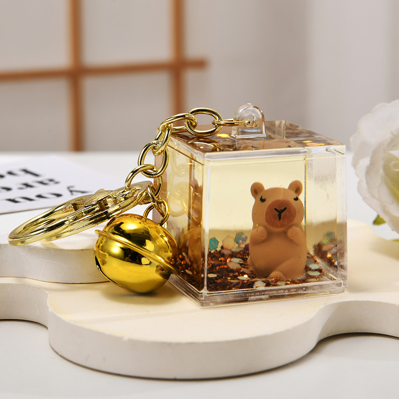 1 Piece Quantity Cute Animal Capybara Arylic Unisex Bag Pendant Keychain