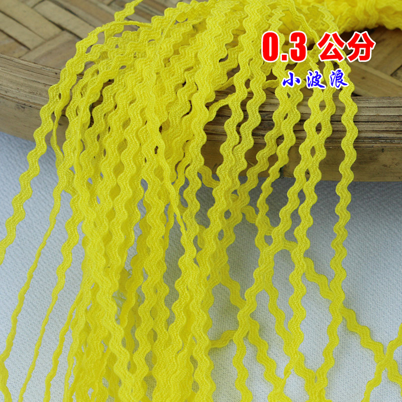 Decoración de ropa Buyi Miao bordado estilo étnico correas de onda en forma de S marinero con tela de encaje accesorios Miao