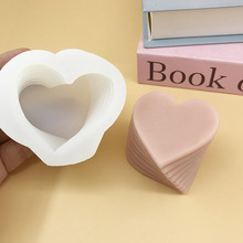 食品级模具批发多层旋转爱心硅胶模具耐高温diy石膏慕斯蜡烛模具