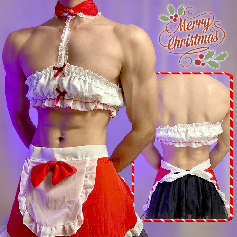 Lobe Sexy Lingerie Christmas Butler Temptation Cute Pure Desire Uniform New Year Red Clothes Sexy Hot Outfit