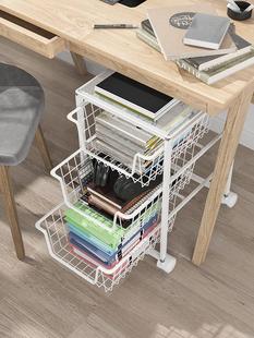 Simple Movable Bookshelf Floor-Standing Small Bedroom Storage Locker Desk Storage Rack Bedside Shelf Desk