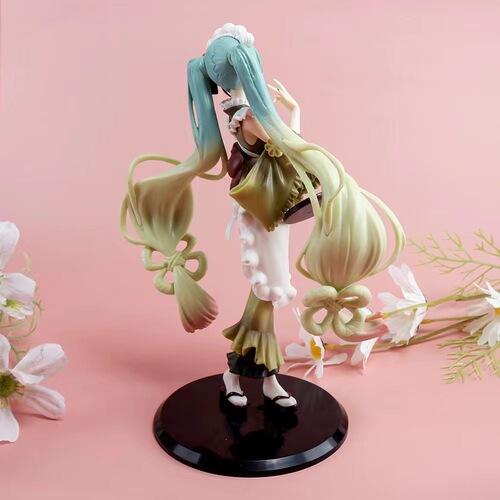 Hatsune Miku Figure Parfait Matcha Long Dress Hatsune Kagepin Figure Anime Figure Chassis Car Ornament