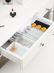 Japanese drawer storage box, retractable kitchen divider utensil box for home, cosmetic and stationery organizer box