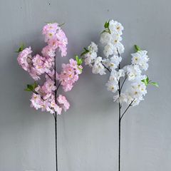 厂家批发仿真花4叉樱花 樱花树装饰影棚造景工程高品樱花假花跨境