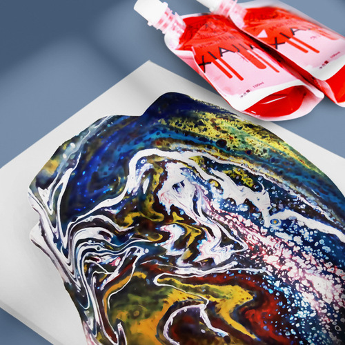 Fluid paint diy liquid flowing acrylic paint 38 colors 100ml creative art painting fluid paint