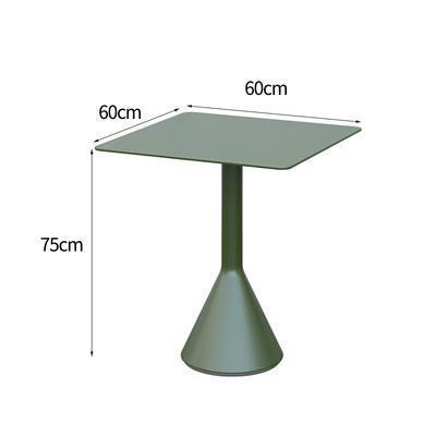 屋外の金属のテーブルと椅子の喫茶店のミルクティーの店の露天の小さい円卓の庭のベランダの防水の鉄の芸のテーブルと椅子のセット