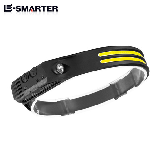 Cross-border new LED mini multi-function wave sensor headlamp COB outdoor adventure fishing strong light flashlight
