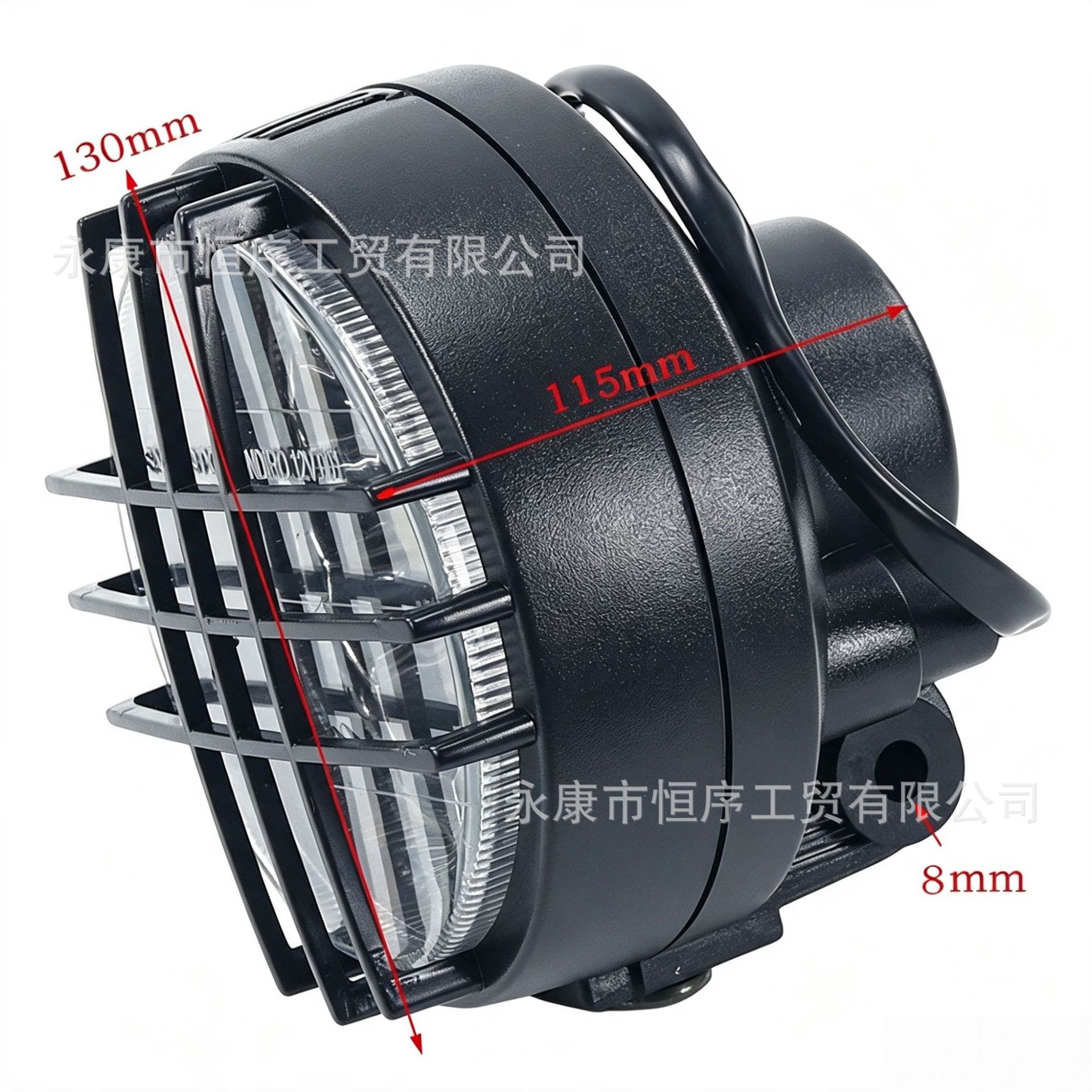 Cross-Border Atv Four-Wheel Beach Vehicle Go-Kart Motorcycle Large and Small Bull Net Headlight Led Front Headlight Lighting Lamp