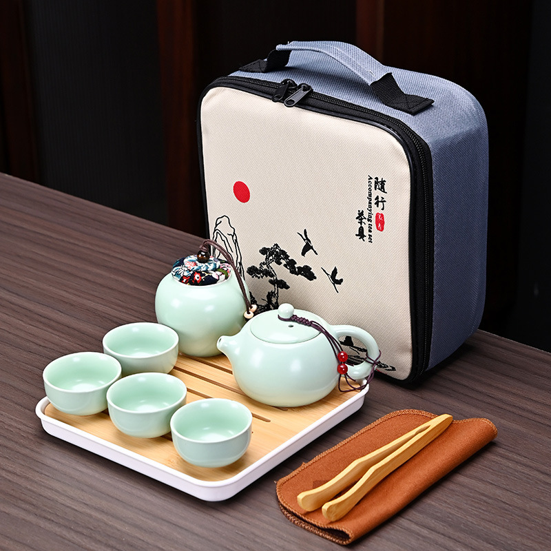 陶瓷功夫茶具茶壶茶叶罐套装公司年会伴手礼商务礼品批发定制印字|undefined
