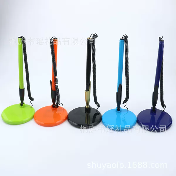 Factory Direct Sales Business Advertising Office Signature Desk Pen Writing Pen Printing LOGO Fixed Bank Counter Desk Pen