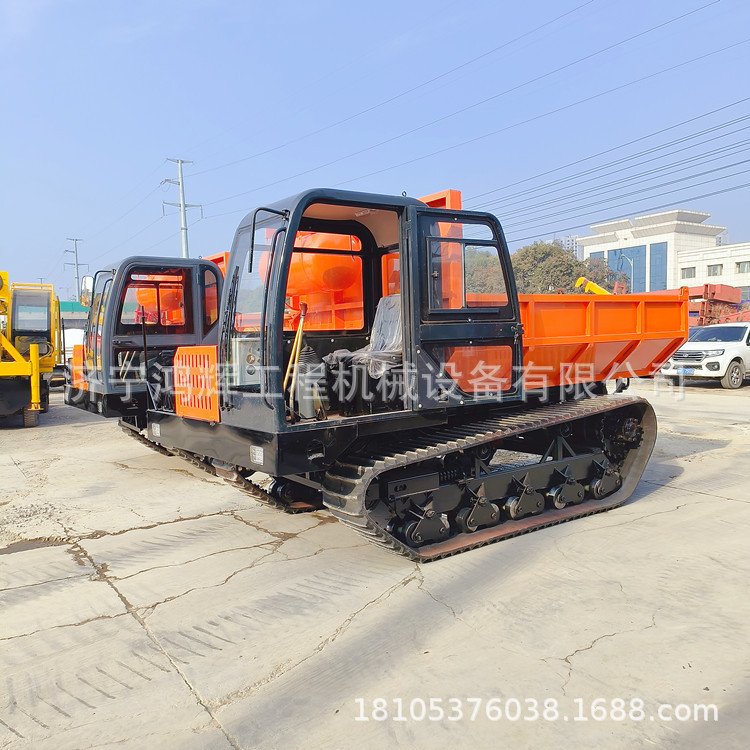 西藏山地8吨履带运输车 5组实心浮动轮自卸车 橡胶履带矿用搬运机