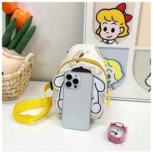 Chic brand children's backpack cartoon cute unisex kids crossbody single-shoulder bag Korean ultra-light chest bag wholesale multi-pocket