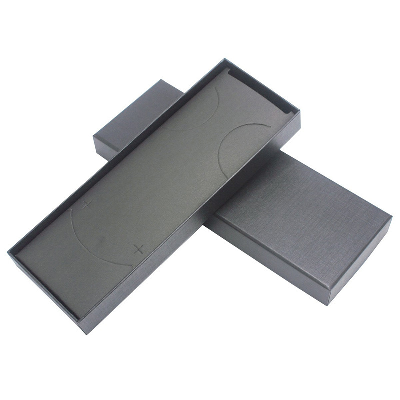 Caja de embalaje de corbata prefabricada del fabricante con tapa, cartón rectangular con caja de corbata dura de color rojo y negro puro, envío gratis