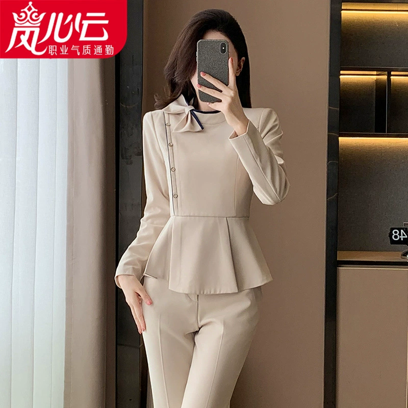 2025 корейский стиль новый костюм рабочая одежда профессиональный элегантный женский профессиональный элегантный косметолог элегантный салон красоты 6661