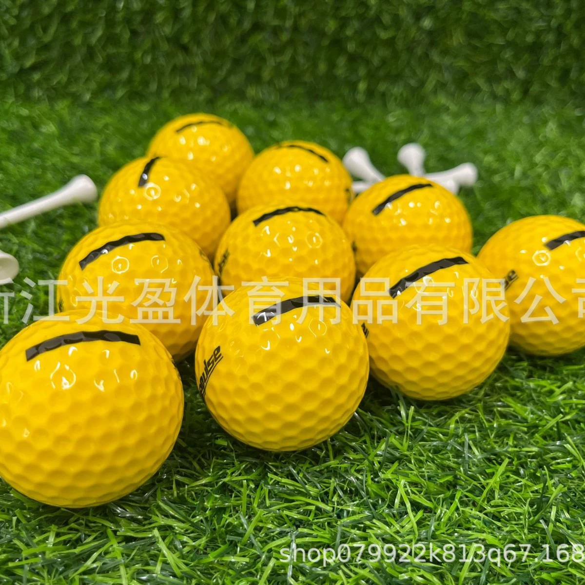 Golf single layer ball yellow single layer practice ball super durable white golf ball for driving range