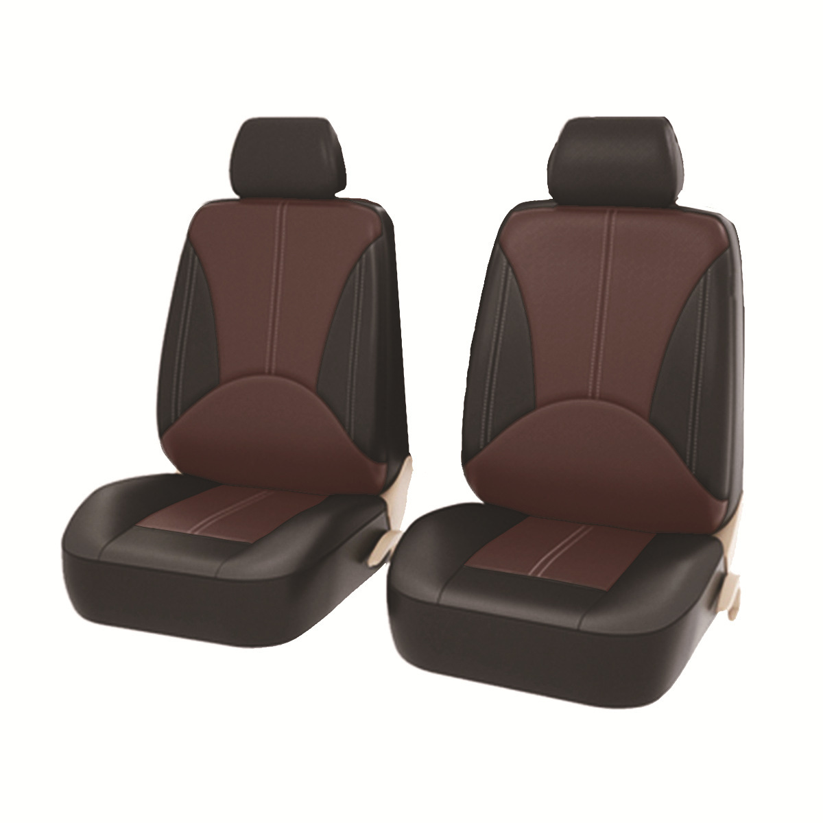 Personalidad europea y americana empalme de alta calidad PU cuero ligero de lujo cubierta de asiento universal resistente al desgaste suave y cómodo cojín de asiento de automóvil transpirable