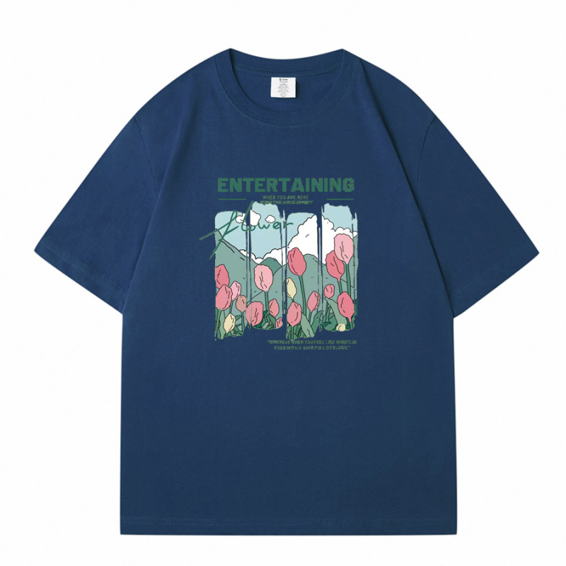 WAVLATII 女性新しいコミック花プリント T シャツ女性 Be|undefined
