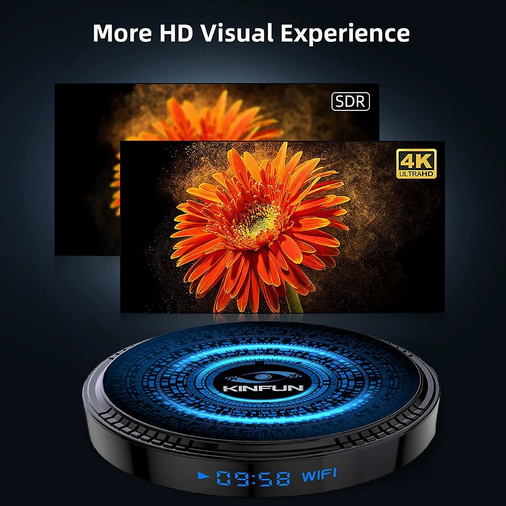 Android TVBox Android TV box IPTV сетевой плеер KINFUN двойной диапазон Wi-Fi с Bluetooth
