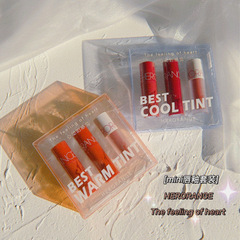 HERORANGE New Lip Stick Set Mini Three-Piece Matte Daily Whitening Cool Tone Lip Stick Box