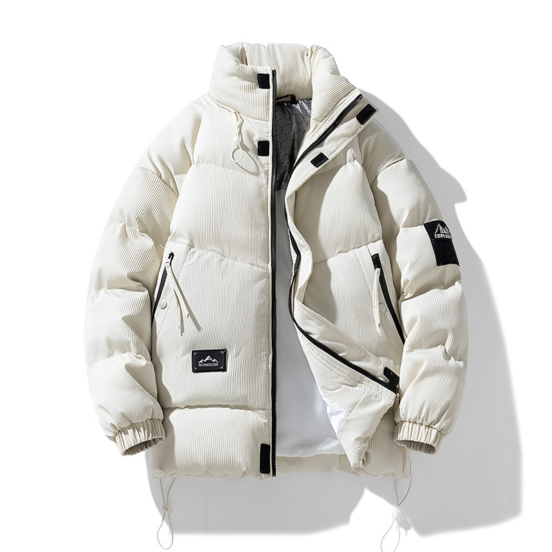 Nuevo abrigo de algodón acolchado para hombres de invierno engrosado cálido color sólido abrigo de estudiante de estilo coreano abrigo de invierno de algodón acolchado para hombres abrigo de algodón acolchado