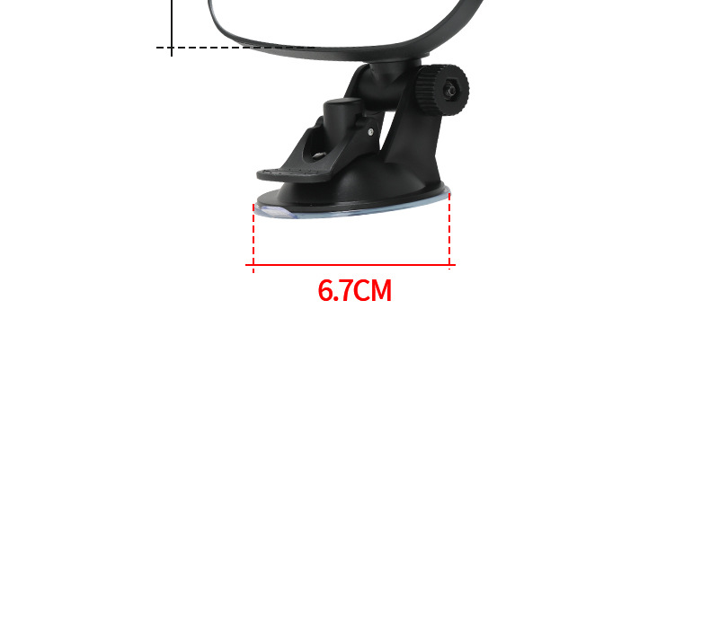 Car-Mounted Baby Observation Mirror with Suction Cup, Large Field of View, Wide-Angle Curved Auxiliary Mirror for In-Car Reversing