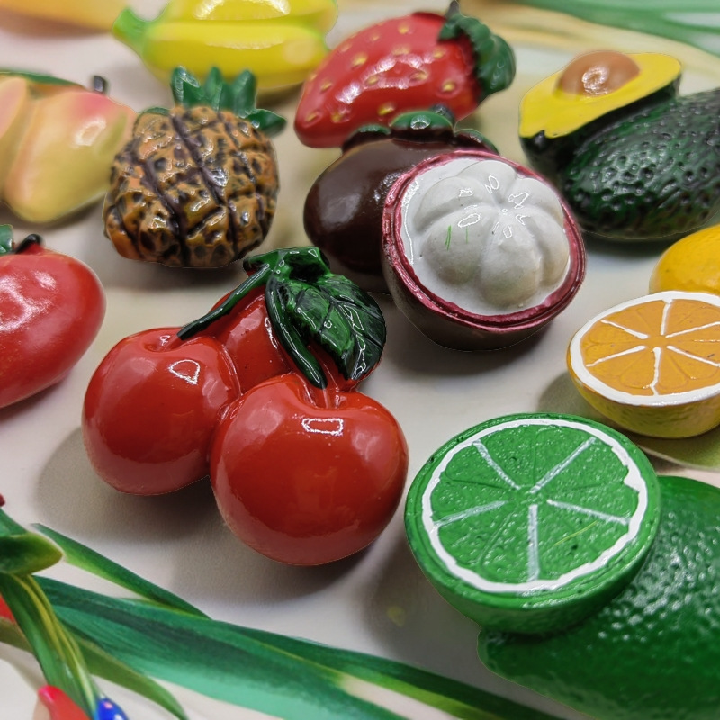 個性樹脂磁石装飾創意野菜立体家庭シミュレーション果物冷蔵庫伝言磁気磁気ステッカーが可愛いです。|undefined