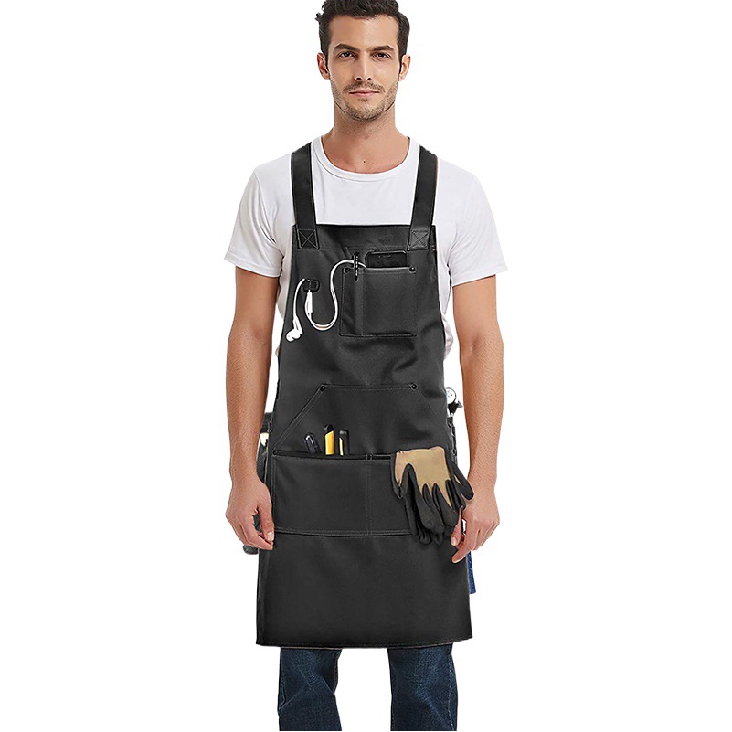 FUENTE Fábrica de lona engrosada delantal sin mangas correa ajustable carpintería electricista jardinería ropa de trabajo delantal al por mayor