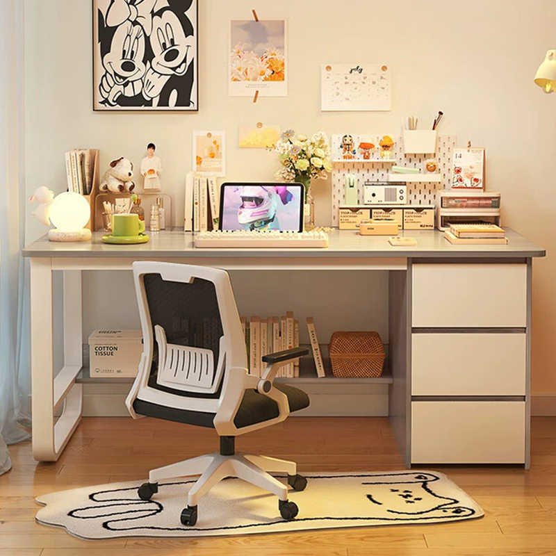 Mesa de escritorio simple y moderna mesa de computadora mesa de escritorio mesa de oficina de cuatro personas mesa de trabajo de personal mesa de personal