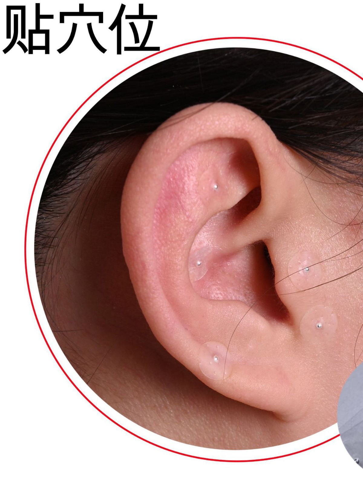 マッサージは透明な耳を貼ってツボの圧力を貼って耳の穴を貼って金珠の銀の玉のバラの金の真珠の白の100を貼ります/