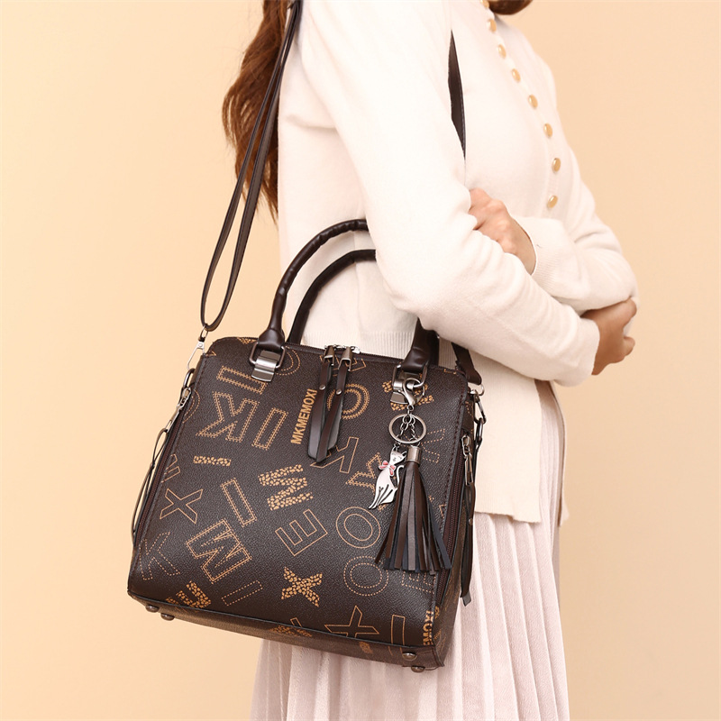 Cross-border foreign trade large-capacity women's bag 2024 New style mother and child multi-piece set Women's bag letter women's single-shoulder handbag undefined
