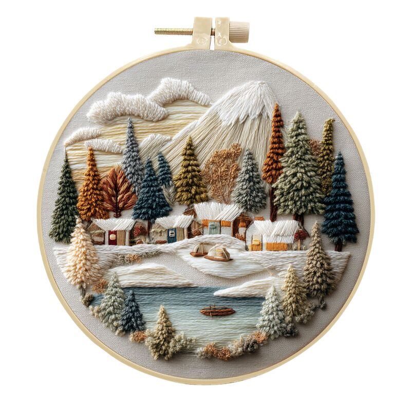 オリジナル先行販売クロスボーダー新製品刺繍 diy 風景手作り生地材料パッケージキットクリエイティブ手作り裁縫英語|undefined