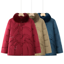 奶奶冬装短款棉服60岁70老太太短款中老年妈妈棉袄老人外套女棉衣