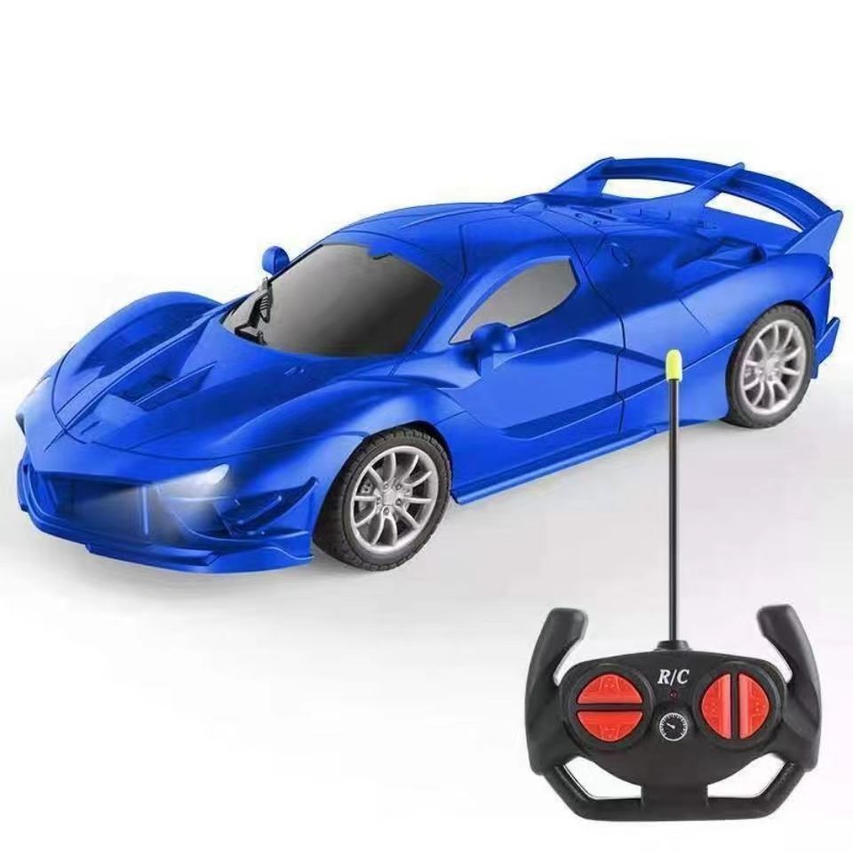 Coche de carreras eléctrico con control remoto para niños, Ferrari 1:18, con luces inalámbricas, exclusivamente disponible para ventas transfronterizas.