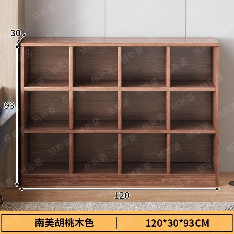 Walnut color [3 layers and twelve grids] 120*30*93cm