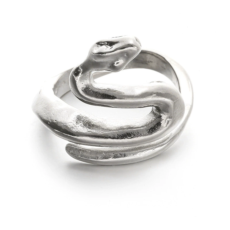 Adjustable Retro Snake Ring, Alloy with Gold Plating, Punk Style, One Size